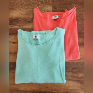 2 long sleeve old navy sweater shirts